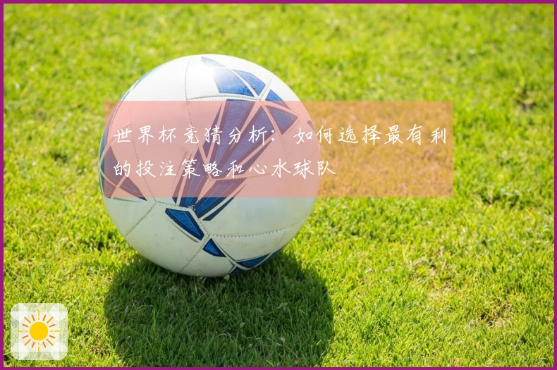 世界杯竞猜分析：如何选择最有利的投注策略和心水球队